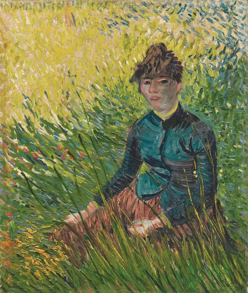Frau in einem Weizenfeld - Vincent van Gogh