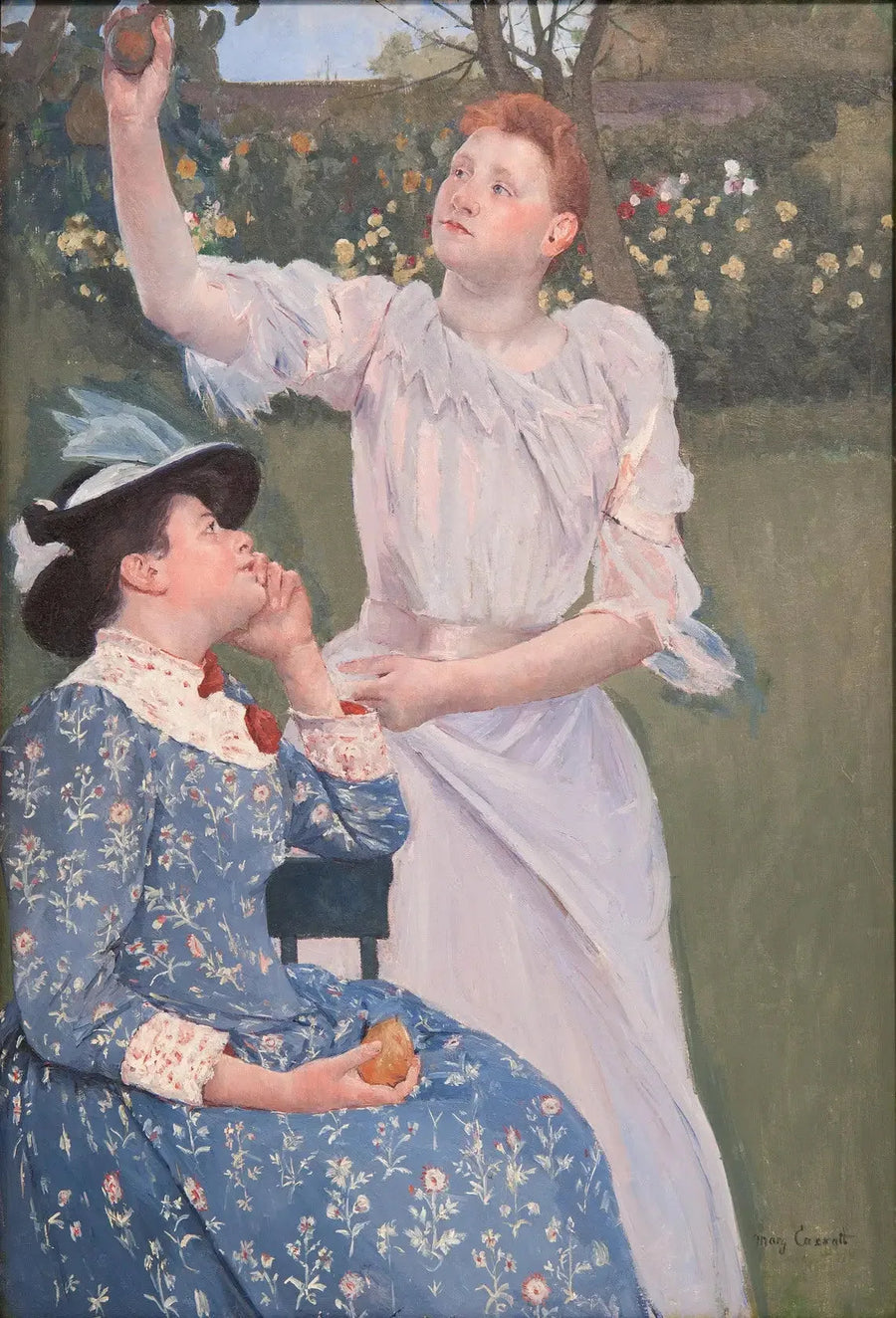 Junge Frauen beim Obstpflücken - Mary Cassatt