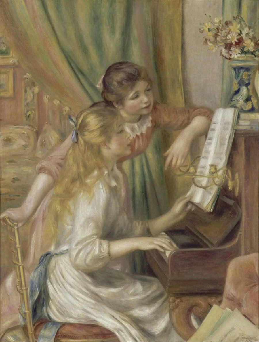 Mädchen am Klavier - Pierre-Auguste Renoir