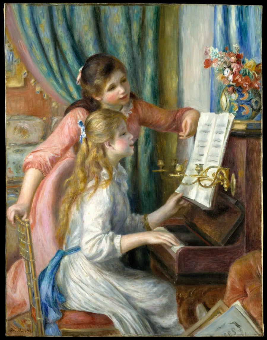 Mädchen am Klavier - Pierre-Auguste Renoir