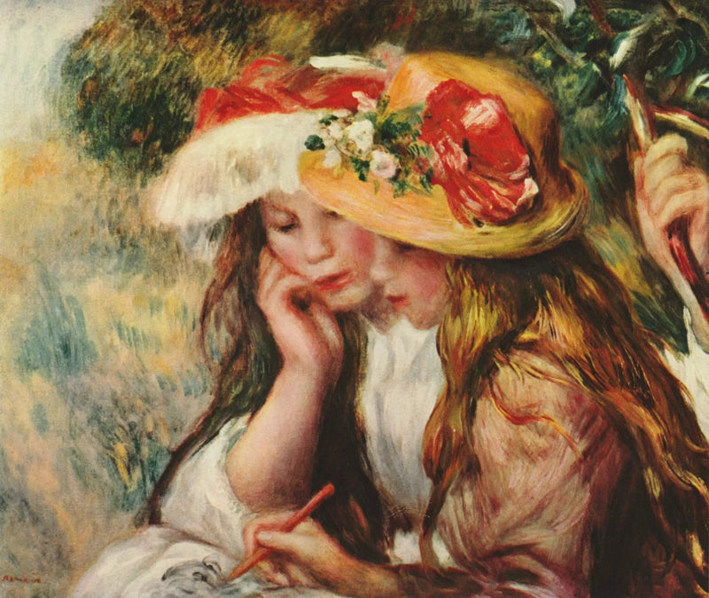 Mädchen beim Zeichnen - Pierre-Auguste Renoir