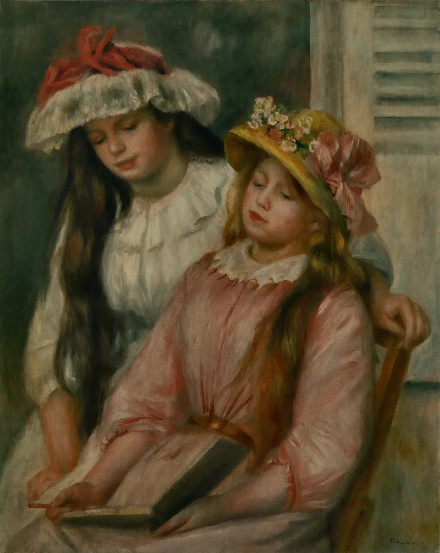 Mädchen, die ein Album betrachten - Pierre-Auguste Renoir