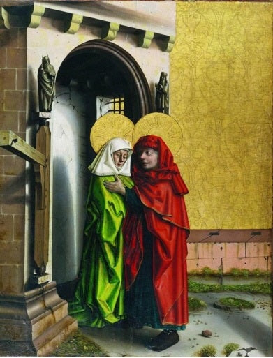 Joachim und Anna an der goldenen Tür - Konrad Witz