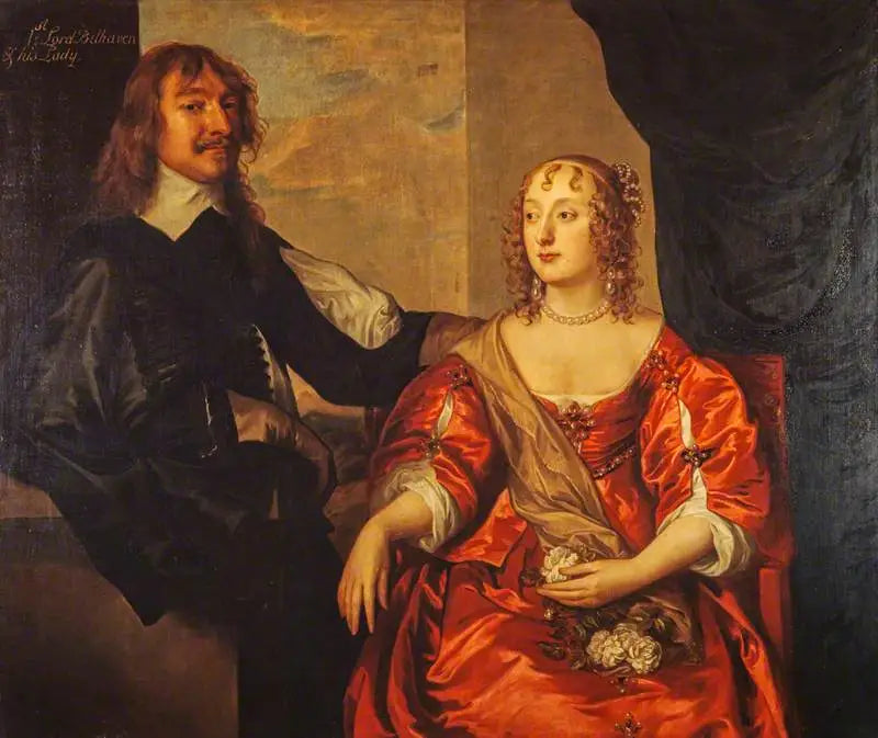 John Hamilton, 1er Baron Belhaven, décédé en 1679. Royalist (mit seiner Ehefrau Margaret Hamilton) - Antoine van Dyck