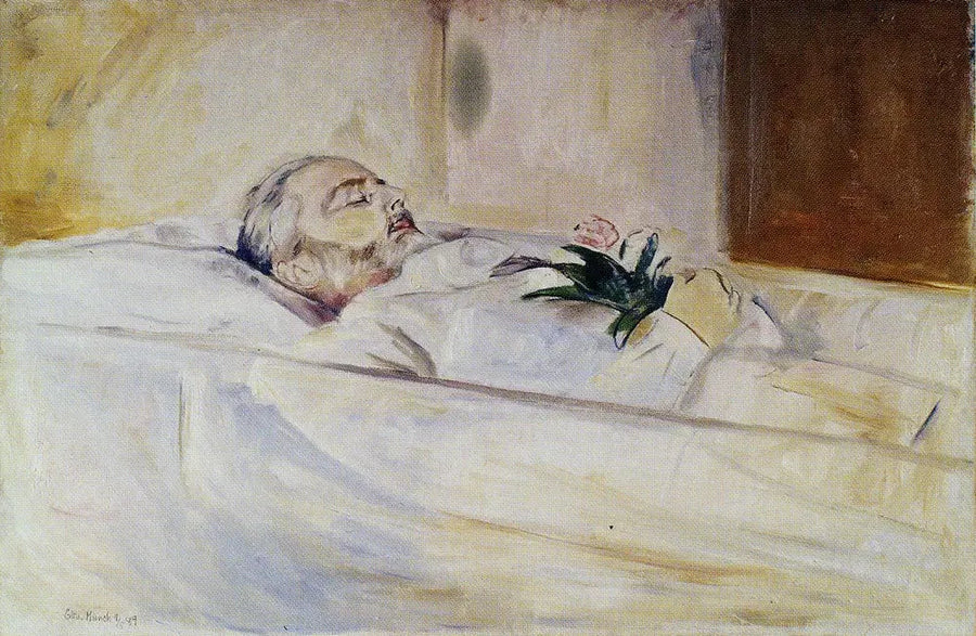 John Hazeland auf seinem Sterbebett - Edvard Munch