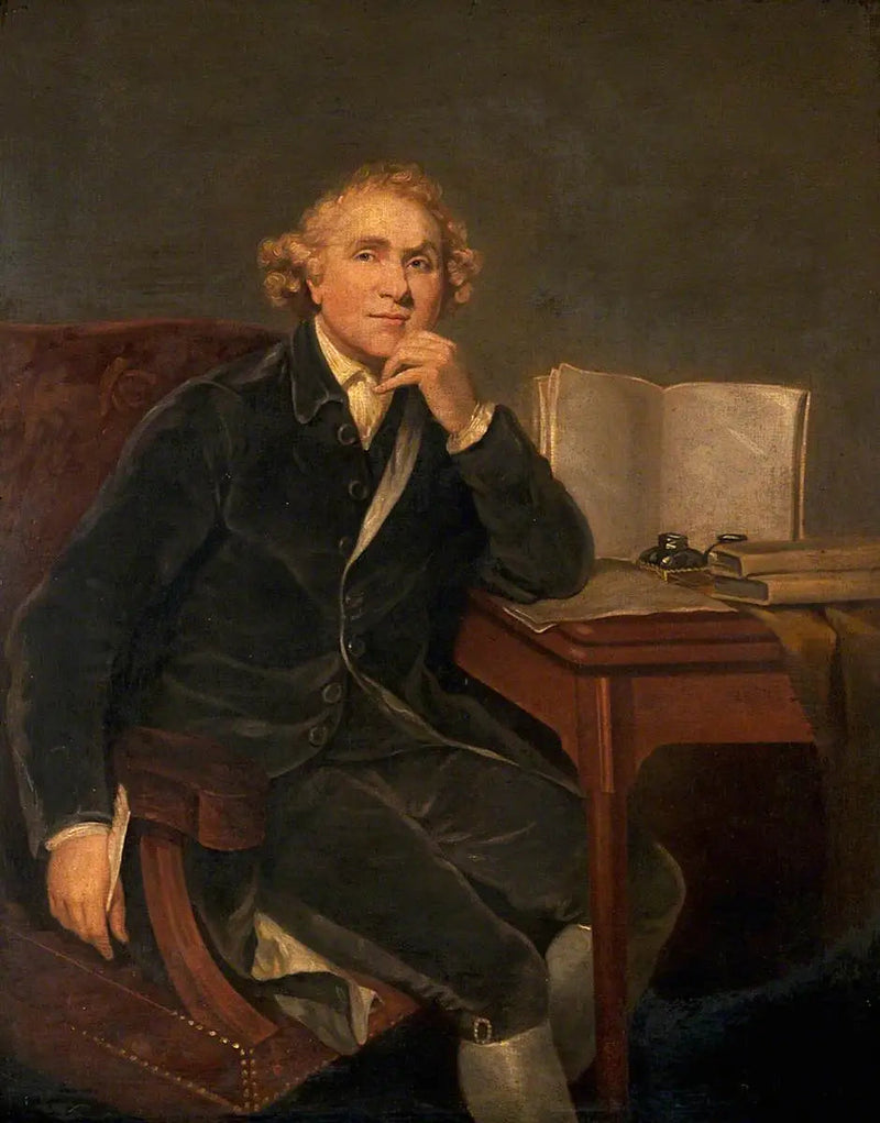 John Hunter (1728–1793), Chirurg und Anatom
o
- Joshua Reynolds