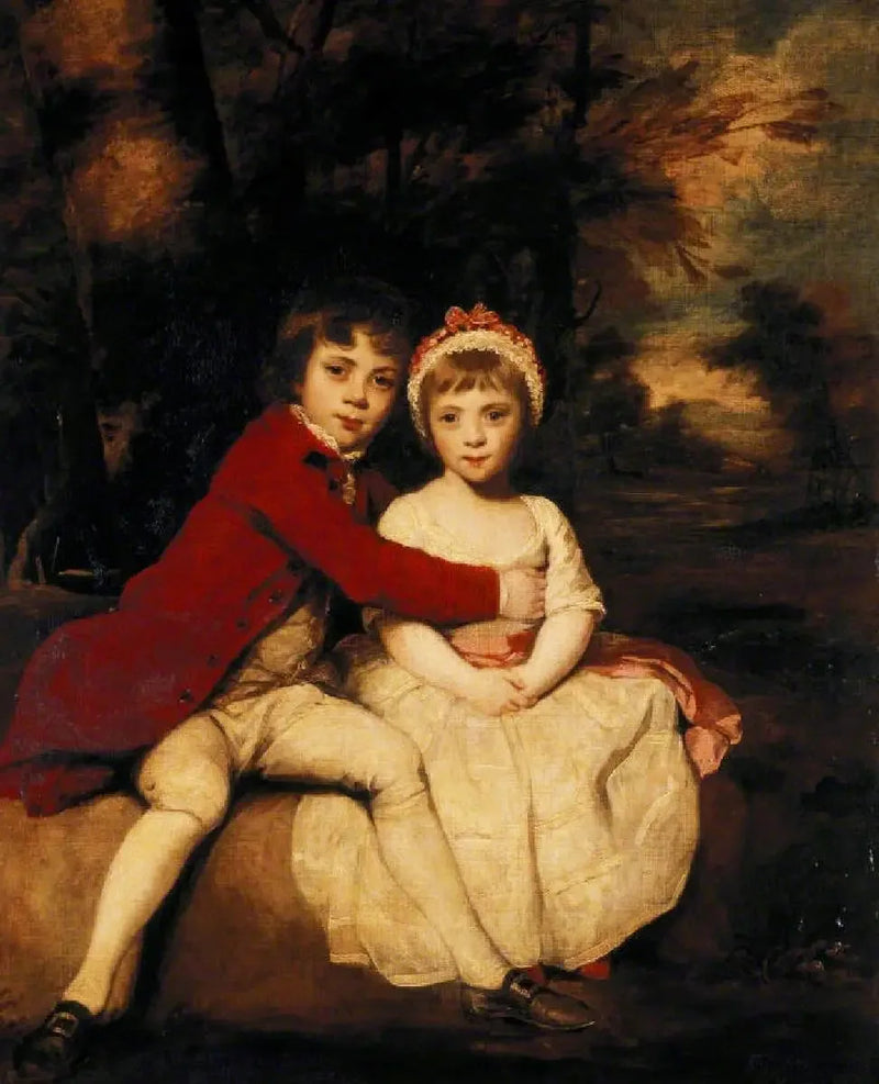 John Parker, zukünftiger 1. Earl of Morley (1772-1840), und seine Schwester Theresa Parker, zukünftige Ehrenwerte Frau George Villiers (1775-1856), Kinder - Joshua Reynolds