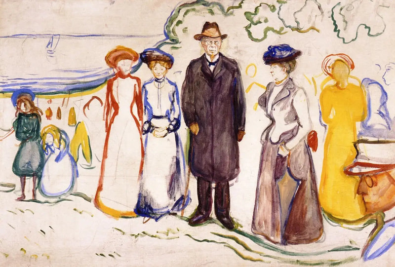Jonas Lie mit seiner Familie - Edvard Munch