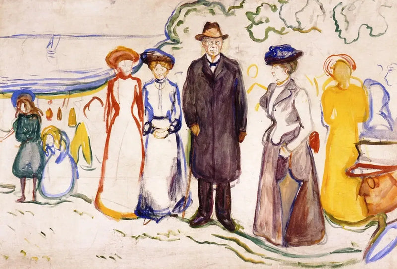Jonas Lie mit seiner Familie - Edvard Munch
