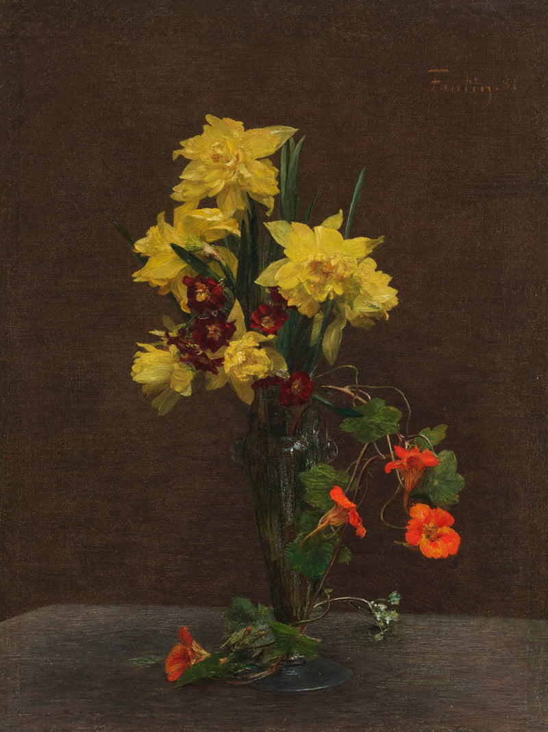 Jonquillen und Kapuzinerkresse - Henri Fantin-Latour