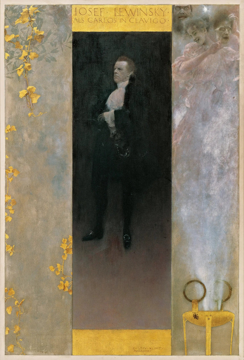 Josef Lewinsky als Carlos in Clavigo - Gustav Klimt