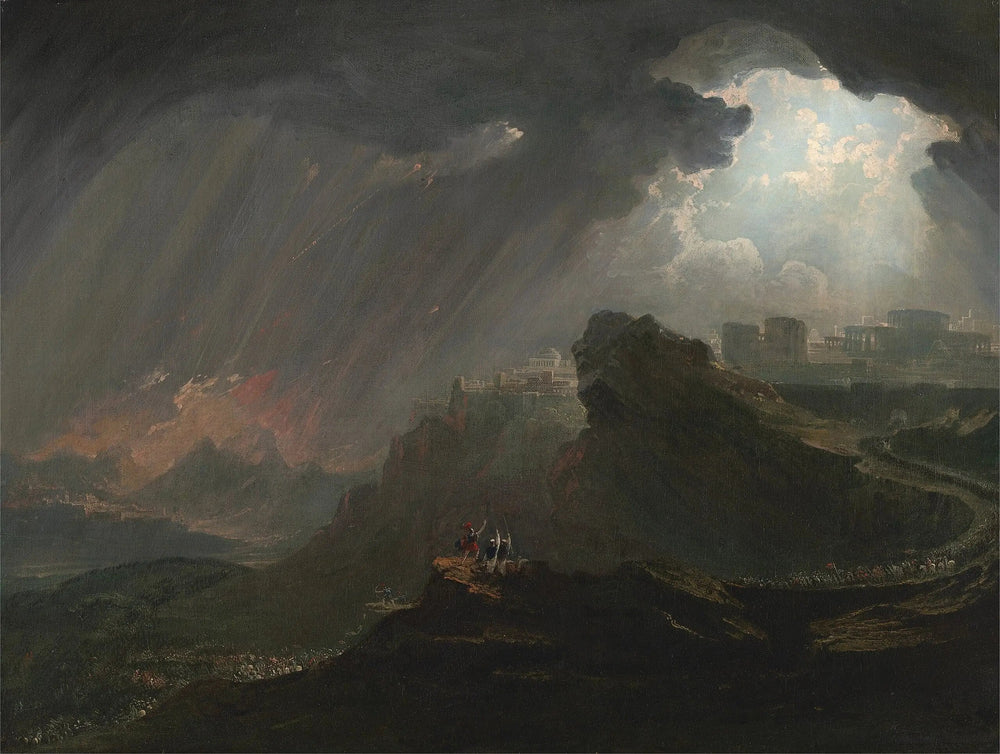 Josué commandant au soleil de s'arrêter - John Martin image 1 reproduction de peinture à l’huile