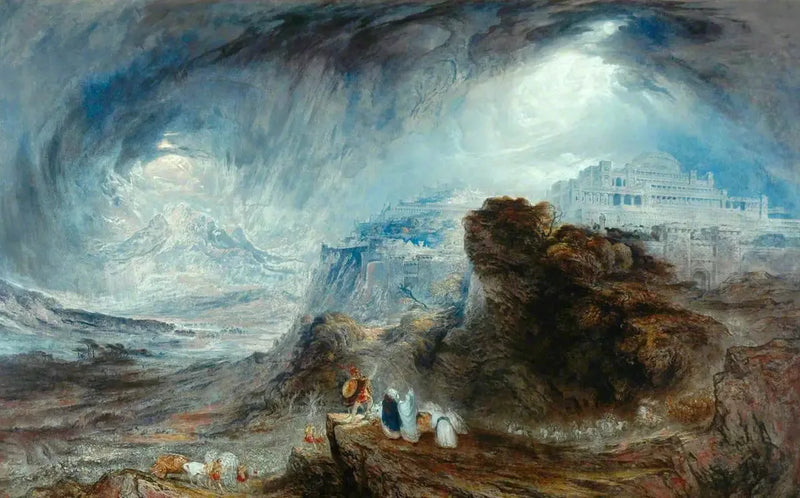 Josué befiehlt der Sonne, sich auf Gabaon zu stoppen - John Martin