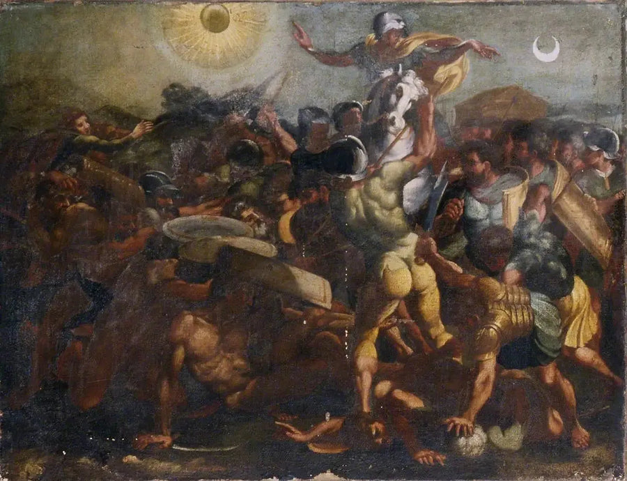 Josua befiehlt der Sonne und dem Mond, stillzustehen - Raffael Sanzio