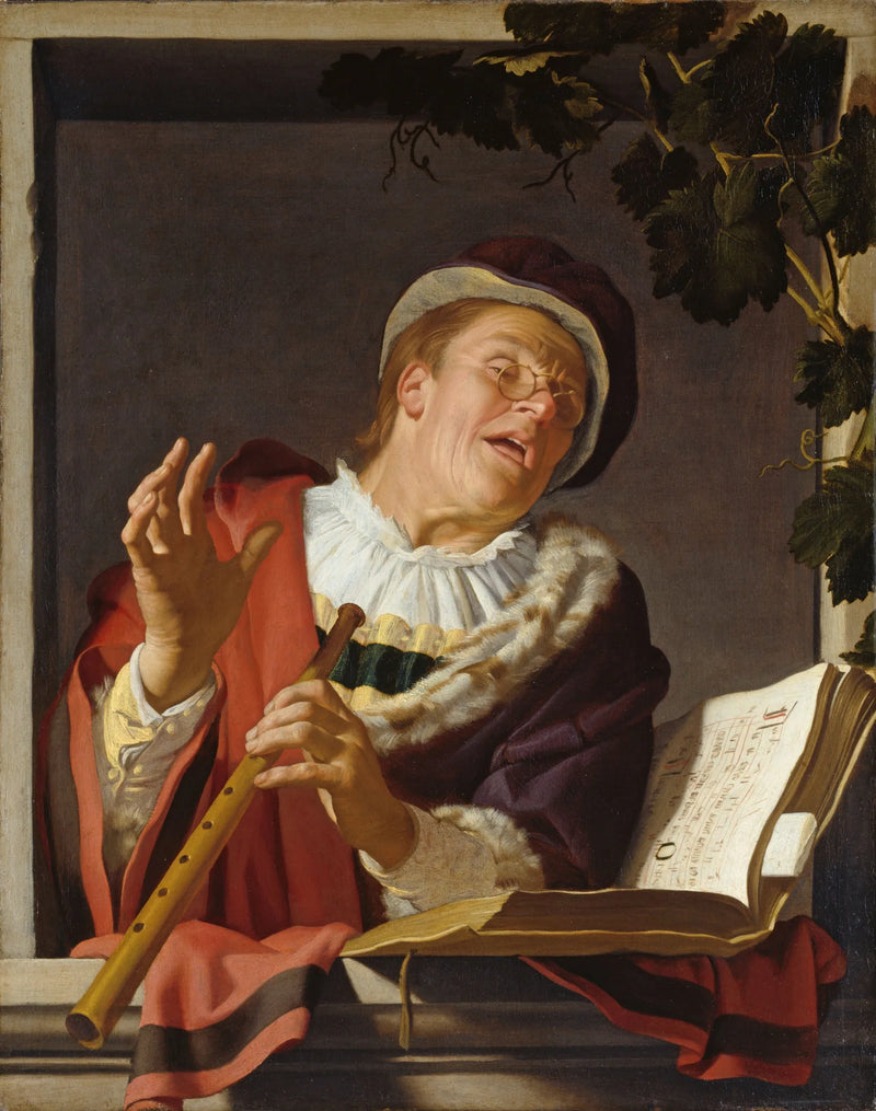 Singender Flötenspieler - Gerrit van Honthorst