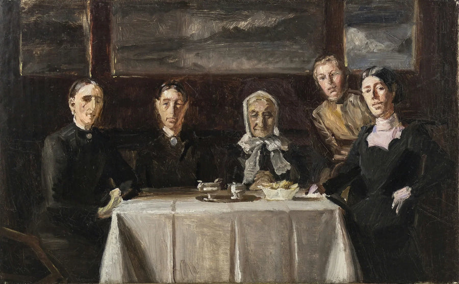 Weihnachtstag 1900. Kompositionsskizze ohne Männer. – Michael Peter Ancher