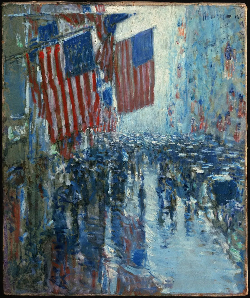 Regentag, Fifth Avenue - Childe Hassam
