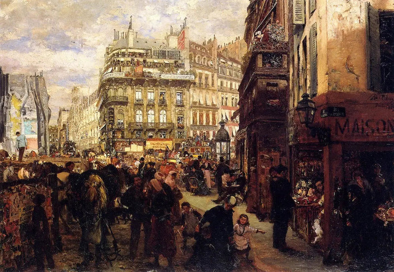 Wochentag in Paris - Adolph von Menzel