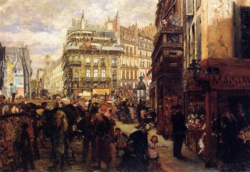 Wochentag in Paris - Adolph von Menzel