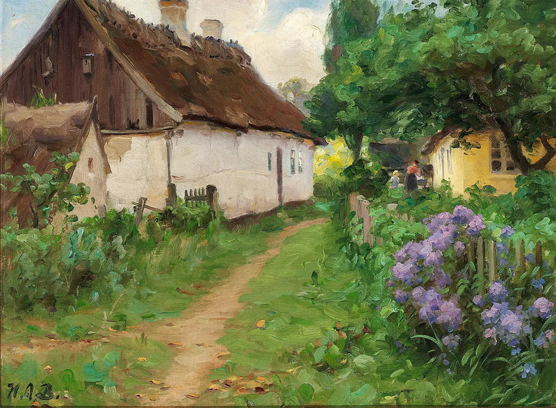 Sommertag in der Nähe eines Bauernhofs. - H. A. Brendekilde