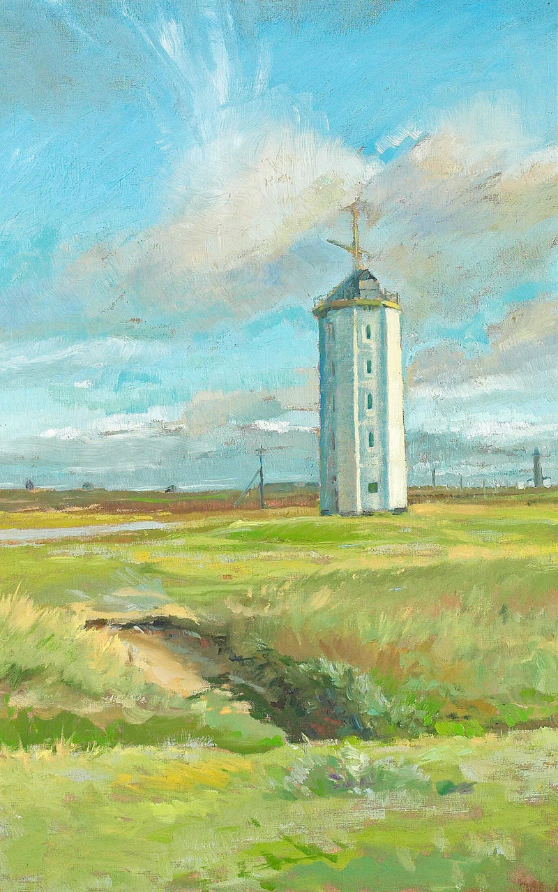 Frühlingstag am weißen Leuchtturm in Skagen. -Michael Peter Ancher