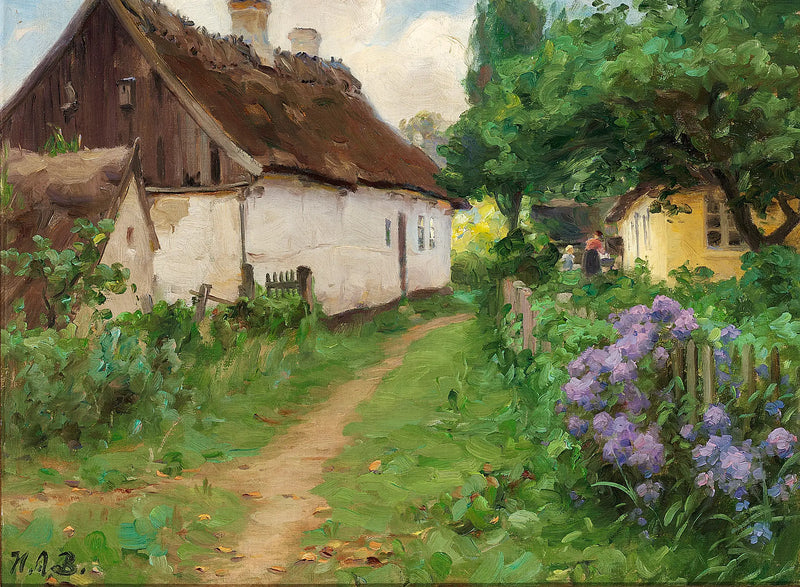 Sommertag in der Nähe eines Bauernhofs. - H. A. Brendekilde