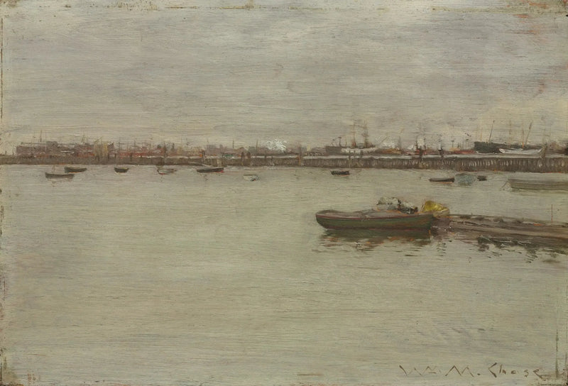 Grauer Tag an der Bucht - William Merritt Chase