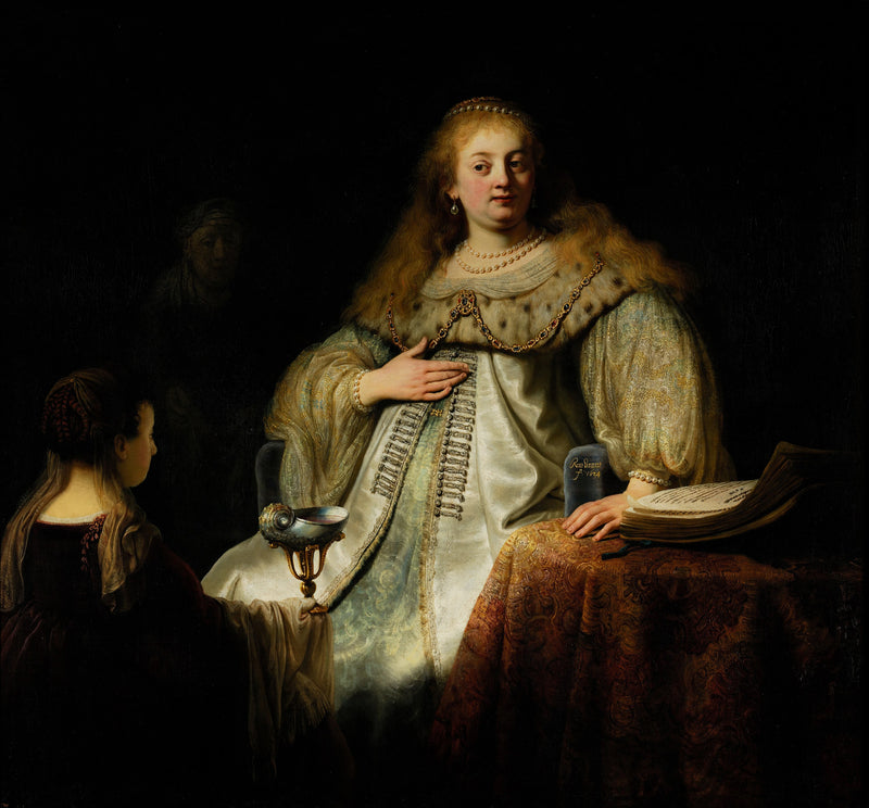 Judith am Bankett von Holofernes - Rembrandt