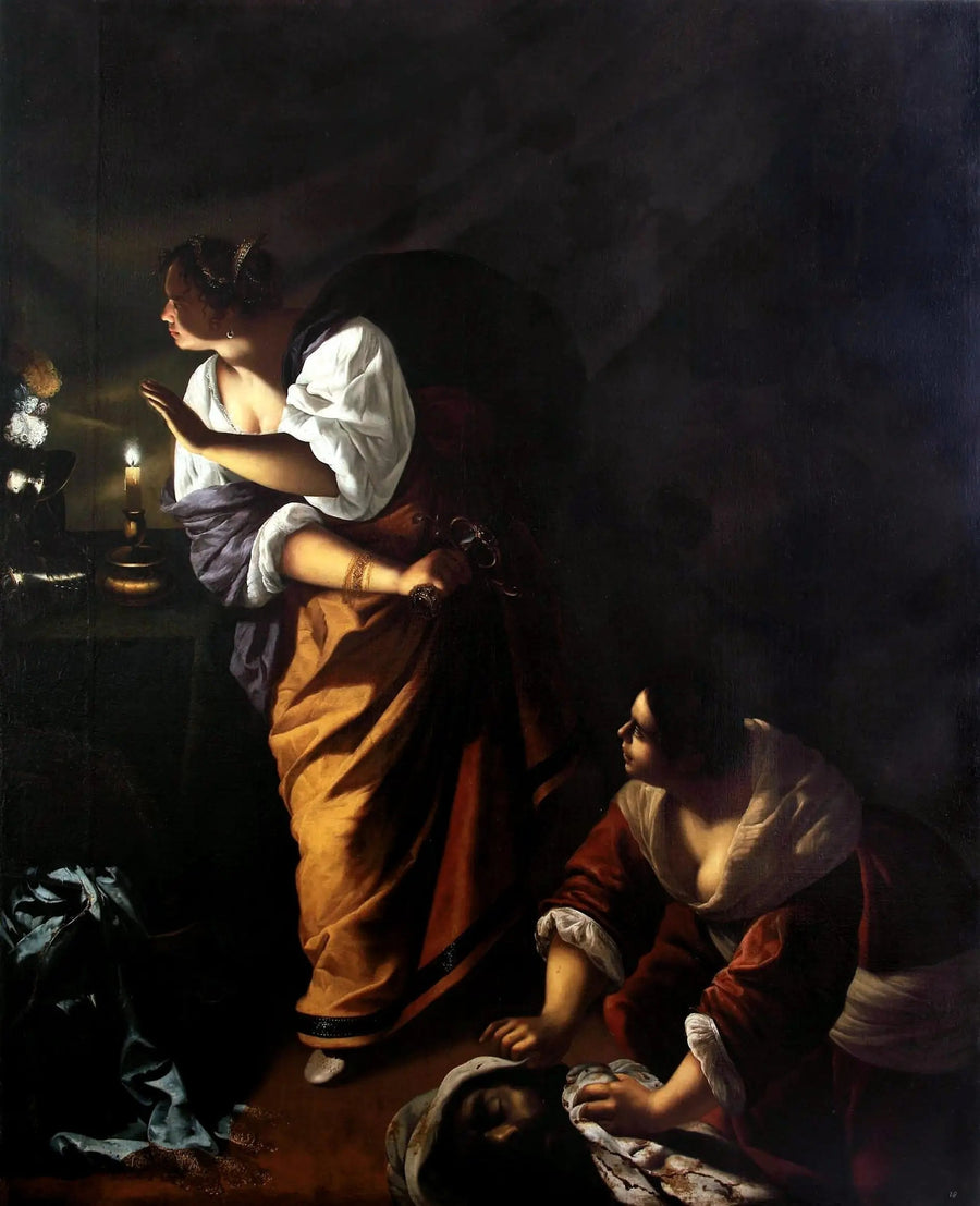 Judith und ihre Magd Abra mit dem Kopf von Holofernes - Artemisia Gentileschi