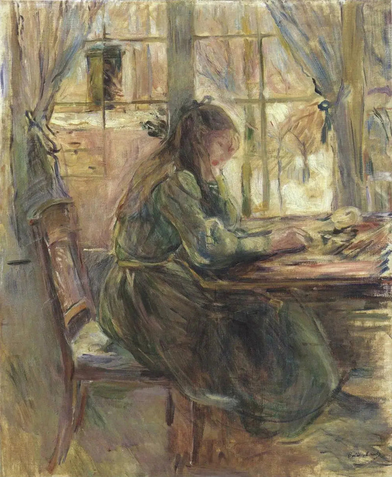 Julie am Tisch - Berthe Morisot