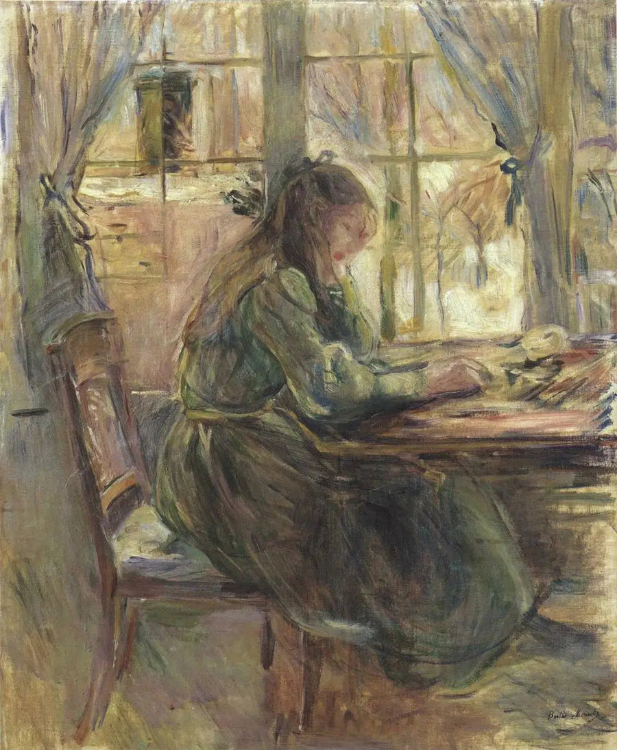 Julie am Tisch - Berthe Morisot