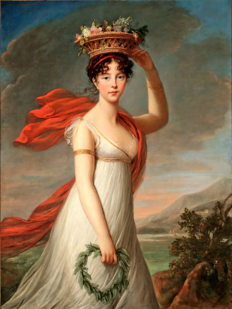 Julie im Rolle der Flora, römische Göttin der Blumen - Élisabeth Vigeé Le Brun