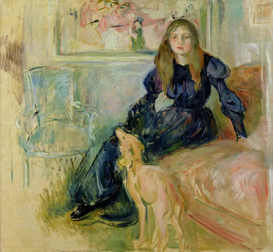 Julie Manet und ihr Dackel Laërte - Berthe Morisot
