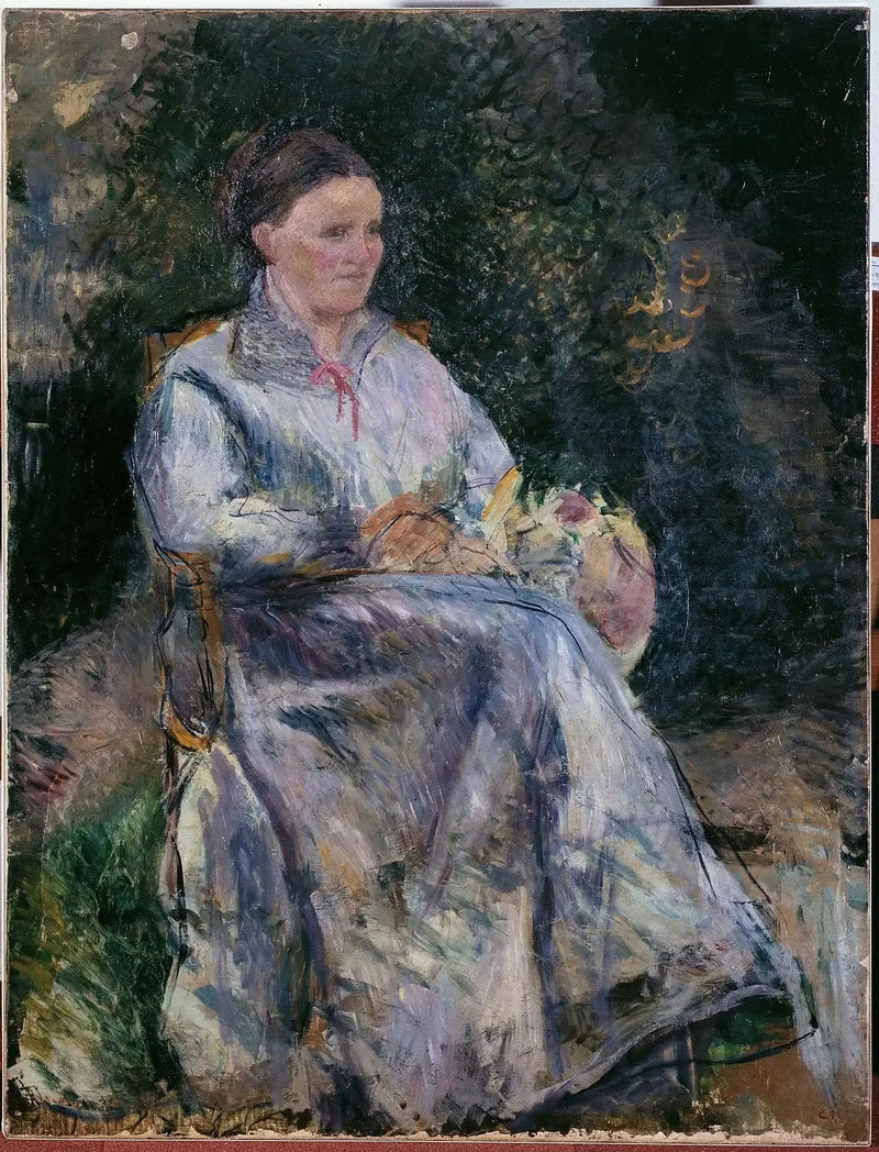 Julie Pissarro im Garten - Camille Pissarro