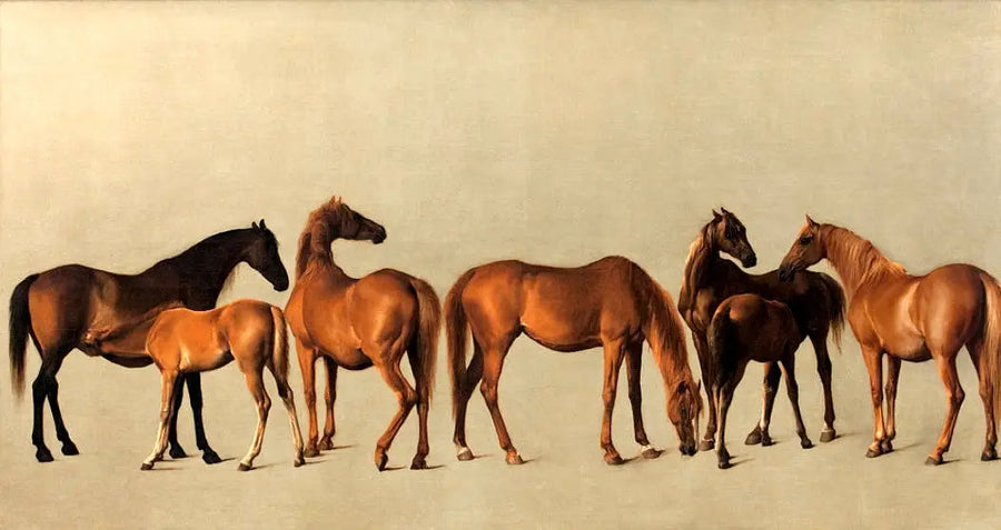 Stuten und Fohlen ohne Vorgeschichte - George Stubbs