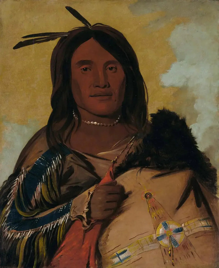 Ka-pés-ka-da, Shell Man, un Oglala Krieger - George Catlin
