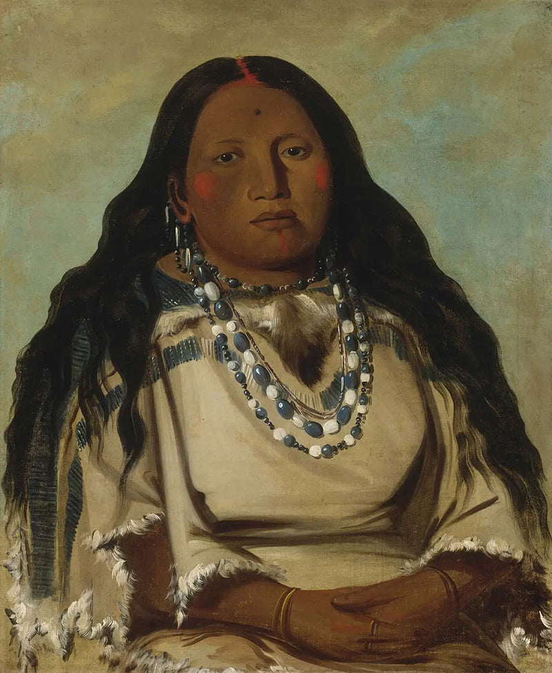 Kah-béck-a, die Zwillinge, Ehefrau der blutigen Hand - George Catlin