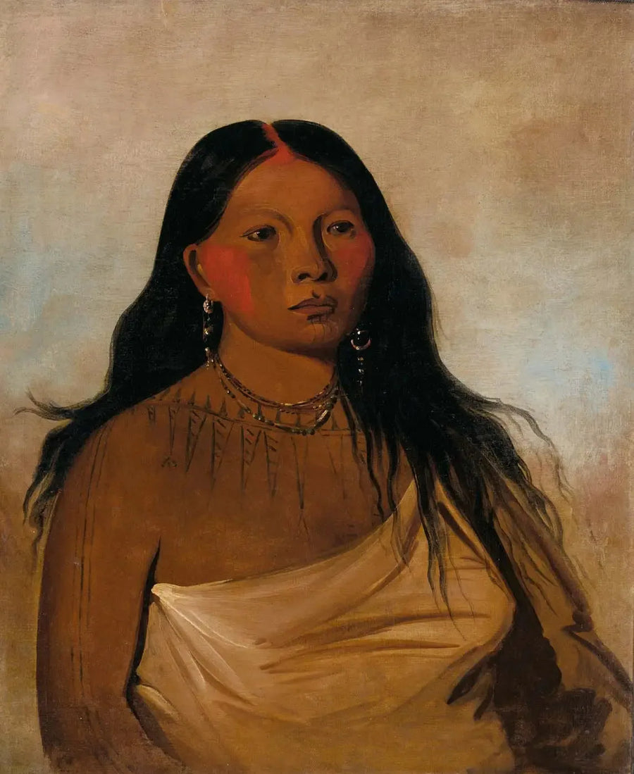 Káh-kée-tsee, Cuisses, eine Wichita-Frau - George Catlin