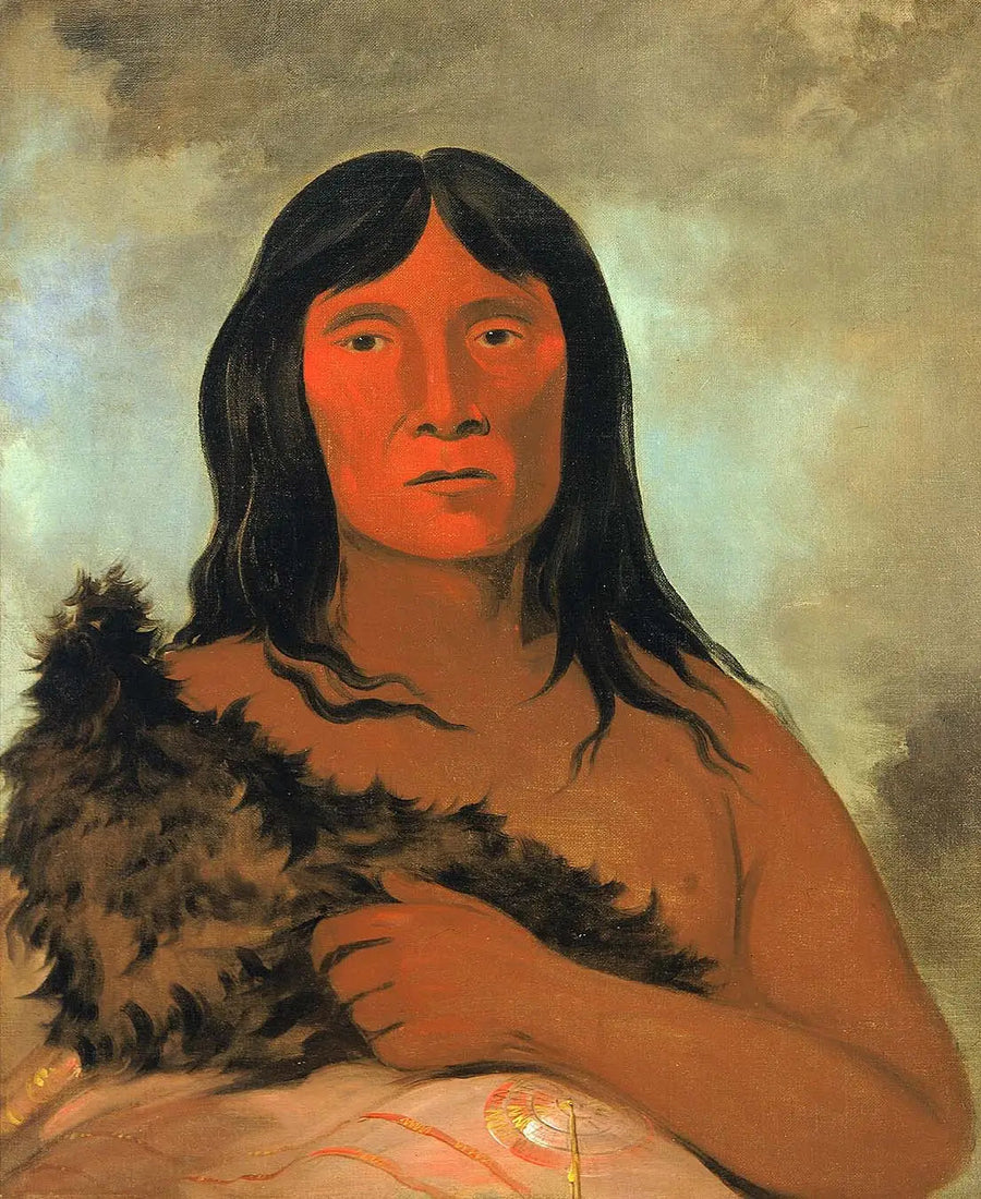Kay-ée-qua-da-kúm-ee-gísh-kum, Der, der den Boden mit seinem Fuß erkundet - George Catlin