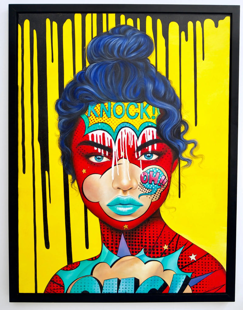 Klopfen! Pop Art | 90 x 120 cm