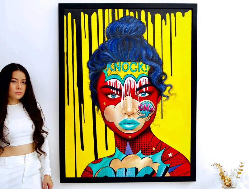 Klopfen! Pop Art | 90 x 120 cm