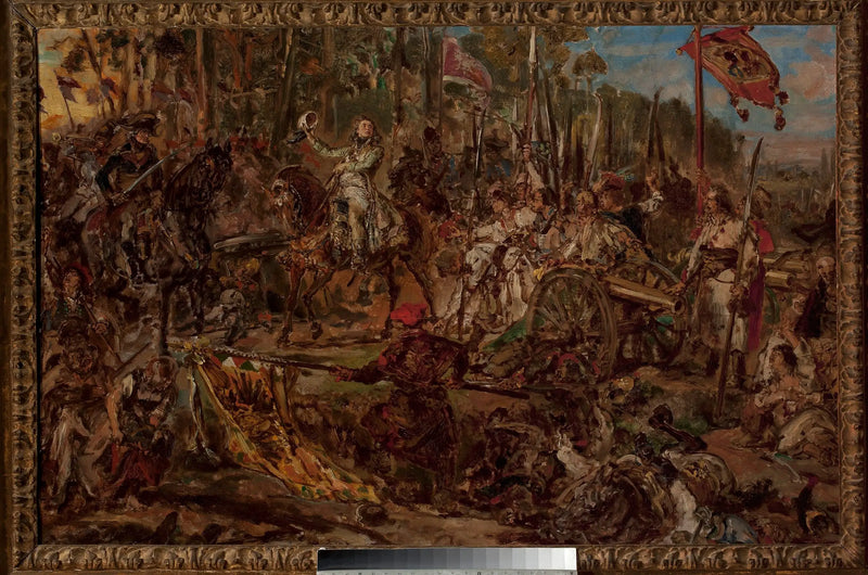 Kościuszko bei Racławice, Skizze - Jan Matejko
