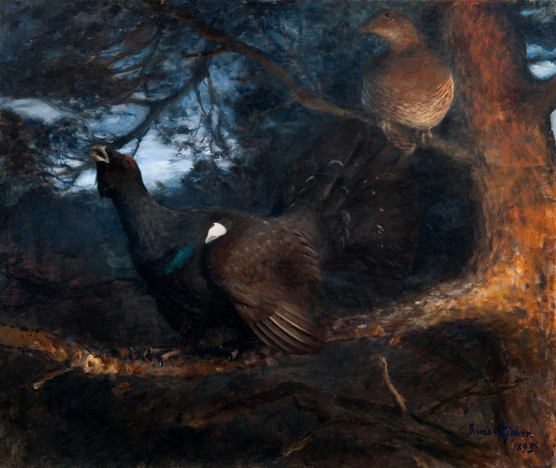 Paarung der Auerhühner - Bruno Liljefors