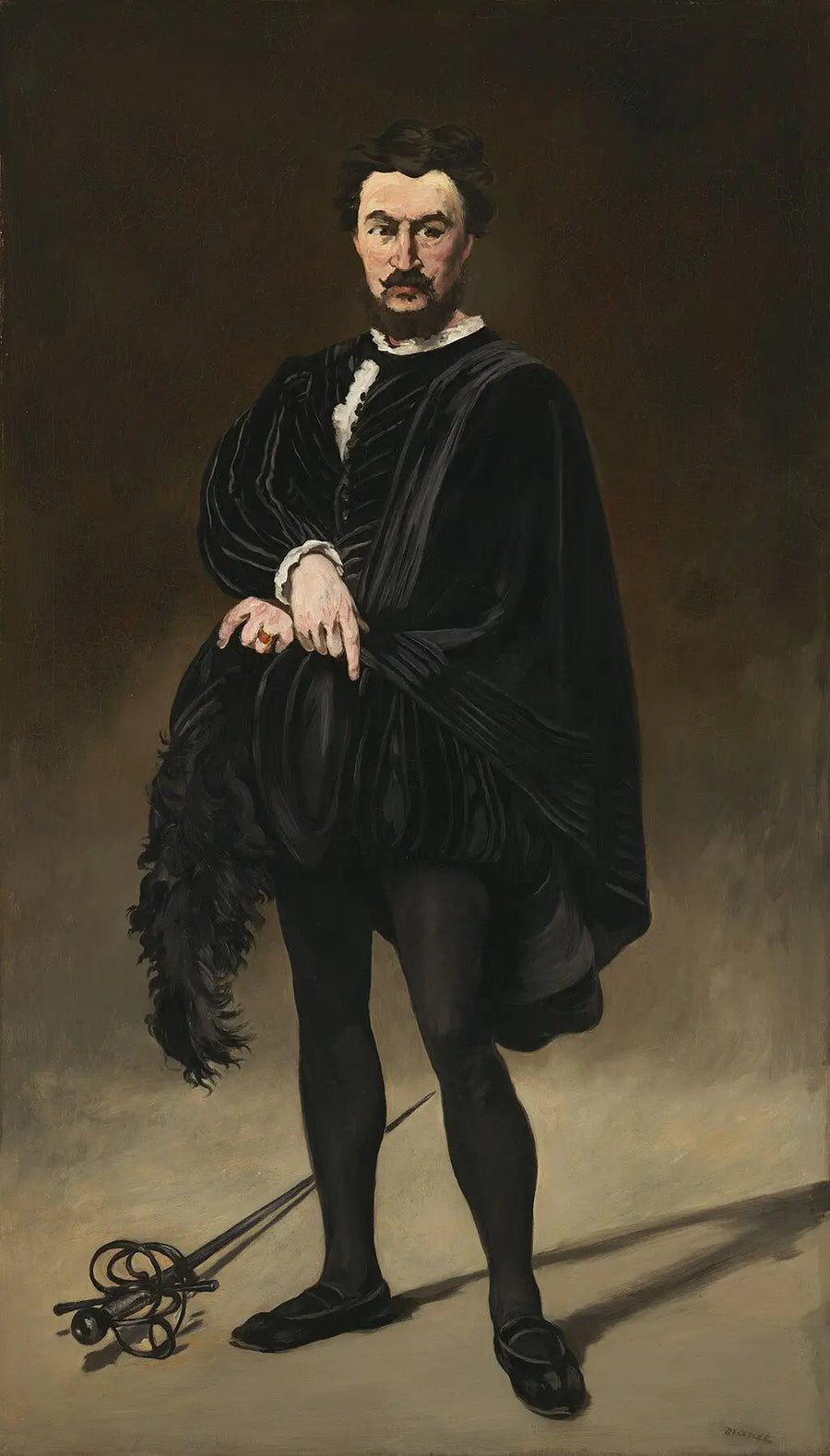 Der tragische Schauspieler: Rouvière in der Rolle des Hamlet - Édouard Manet