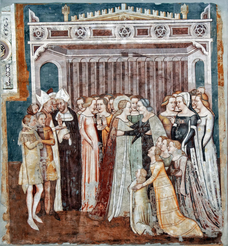 Der Abschied von Ursula von ihrer Mutter (Geschichten der Heiligen Ursula) - Tomaso da Modena