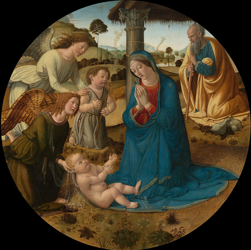 Die Anbetung des Jesuskindes - Cosimo Rosselli