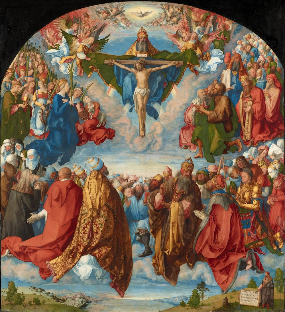 L'Adoration de la Sainte Trinité - Albrecht Dürer image 1 reproduction de peinture à l’huile