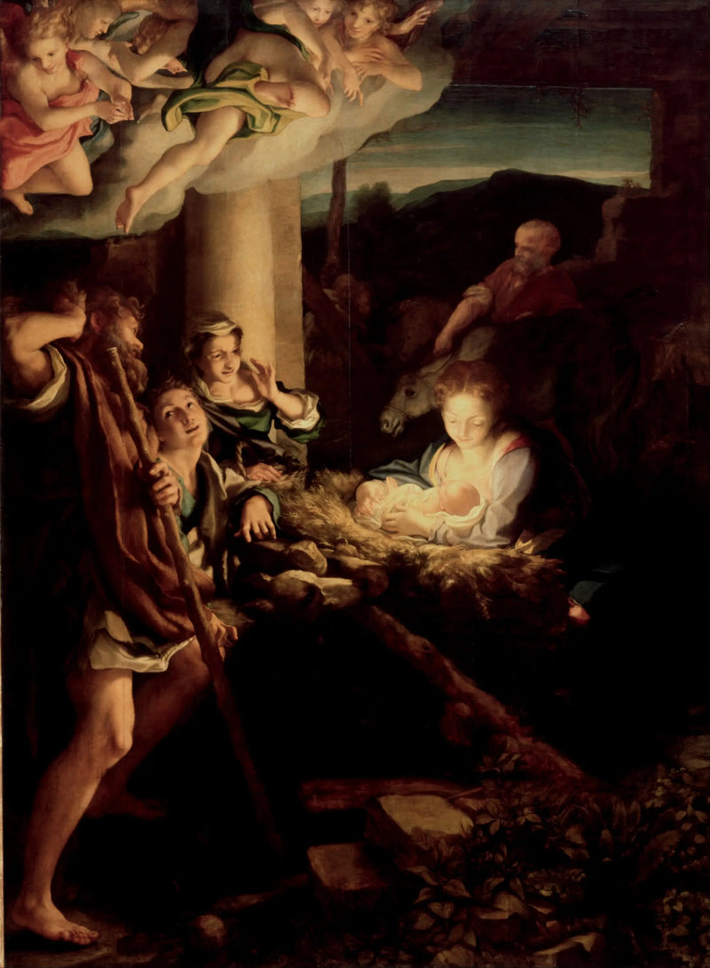 Die Anbetung der Hirten - Antonio da Correggio