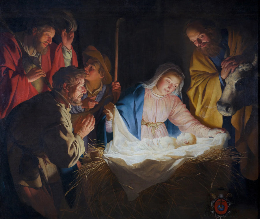 Die Anbetung der Hirten - Gerrit van Honthorst