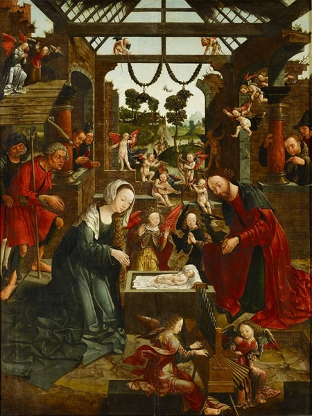 Die Anbetung der Hirten - Jacob Cornelisz van Oostsanen